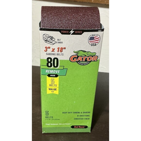 Gator Other - 5-pack Gator 3” X 18” 80 Grit Remove sanding belts